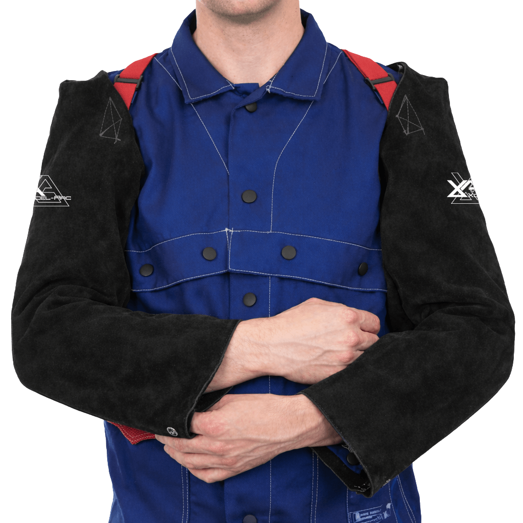 XcelArc Leather Welding Sleeve Set Black