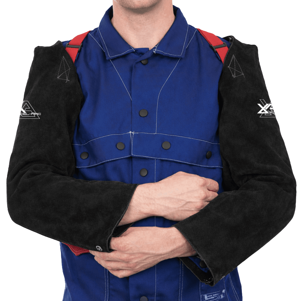 XcelArc Leather Welding Sleeve Set Black